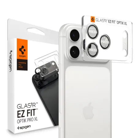 Camera Film Spigen Optik Pro XL Glass Ez Fit  for Apple iPhone 17 Pro Silver