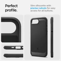 Case Spigen Rugged Armor Magsafe  for Apple iPhone 16e 17e Matte Black