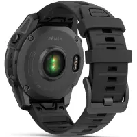 Smartwatch Garmin Fenix E Stainless Steel 47mm GPS NFC 10 ATM Slate Grey with Black Silicone Band