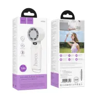 Hoco HX603 Portable Handheld Mini Foldable Fan 3600mAh 3 Airflow Speeds 8500Rpm Max White