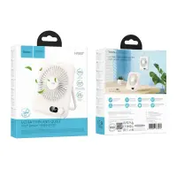 Hoco HX607 Portable Desktop Fan Ultra-thin Quiet 2000mAh 3200 Rpm Max with LCD Display White