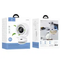 Hoco HX608 Portable Desktop Quiet Fan 3600mAh 5-speed Fan Adjustment with LCD Display and Wall-mount Option White