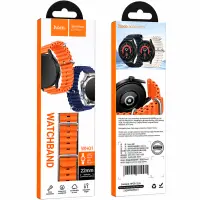 Watchband Hoco WH01 Flexible Series for Samsung Huawei Xiaomi Vivo OPPO etc 22mm Universal Orange Silicon Band