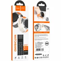 Watchband Hoco WH27 Flexible Series Silicon Strap for Samsung Huawei Xiaomi Vivo OPPO etc 22mm Universal Black-Grey