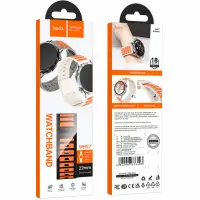 Watchband Hoco WH27 Flexible Series Silicon Strap for Samsung Huawei Xiaomi Vivo OPPO etc 22mm Universal Black-Orange