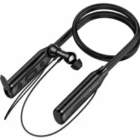 Bluetooth Hands Free Hoco ES62 Plus Neckband Magnetic v5.4 1200mAh 150Hrs Playback Time LED Battery Display and TF Card Playback Black