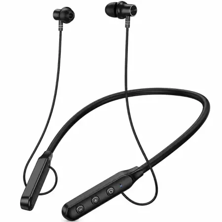 Bluetooth Hands Free Hoco ES74 Refinado Neckband Magnetic v5.4 280mAh 30Hrs Playback Time Incoming Calls Vibration Black