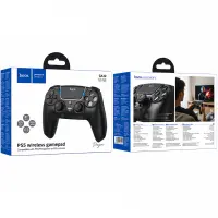 Gamepad Hoco GA32 Dragon RGB 600mAh BT v5.1 Dual Motor Vibration Dual Channel AUX Port and Mute Button Compatible with PS5 Black