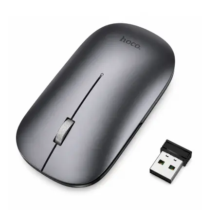 Bluetooth Rechargeable Mouse Hoco GM43 Adelanto 450mAh Dual Mode 2.4GHz and BT with 3 Buttons 1600 DPI Grey