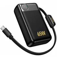 Power Bank Hoco Q53 Skillful 12000mAh PD65W QC3.0 1xUSB-C 1xUSB-A with Integrated Cable USB-C and LED Display Black