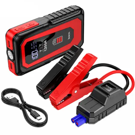 Car Jump Starter Hoco QS3 Victory 1200A and Powerbank 10000mAh 18W 2xUSB-A SOS Mode with Flashlight