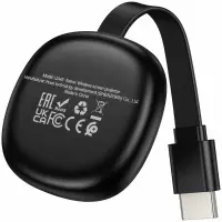 Wireless Display Adapter Hoco UA45 1080p 60Hz for Audio and Video Transmission 2.4GHz/5GHz HDMI Male USB-C Black