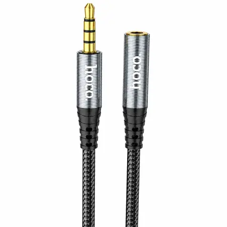 Audio Cable Hoco UPA20 3.5mm Male to 3.5mm Female Braided Black 2m