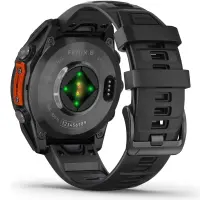 Smartwatch Garmin Fenix 8 Stainless Steel 51mm GPS NFC 10 ATM Call Version Slate Grey with Black Silicone Band