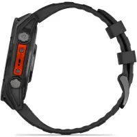 Smartwatch Garmin Fenix 8 Stainless Steel 51mm GPS NFC 10 ATM Call Version Slate Grey with Black Silicone Band