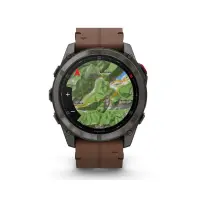 Smartwatch Garmin Fenix 8 Pro Amoled Sapphire 51mm GPS NFC 10 ATM Call Version Sapphire Titanium with Pebble Gray Silicone Band