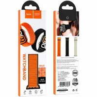Watchband Hoco WA41 Parkour Series 38/40/41/42 mm Nylon Strap For Apple Watch series 1/2/3/4/5/6/7/8/9/SE/SE2 Orange