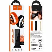 Watchband Hoco WA41 Parkour Series 38/40/41/42 mm Nylon Strap For Apple Watch series 1/2/3/4/5/6/7/8/9/SE/SE2 Black