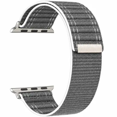 Watchband Hoco WA42 Fabric Series 44/45/46/49mm Nylon Strap For Apple Watch series 1/2/3/4/5/6/7/8/9/se/ultra1/ultra2 Grey