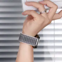 Watchband Hoco WA42 Fabric Series 44/45/46/49mm Nylon Strap For Apple Watch series 1/2/3/4/5/6/7/8/9/se/ultra1/ultra2 Grey