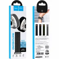 Watchband Hoco WA42 Fabric Series 44/45/46/49mm Nylon Strap For Apple Watch series 1/2/3/4/5/6/7/8/9/se/ultra1/ultra2 Black