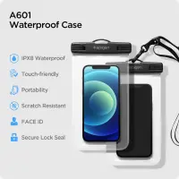 Waterproof Bag Spigen A601 IPX8 Universal Dimensions 12.5cm x 22cm Crystal Clear 2 pack
