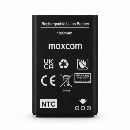 Battery Maxcom Type BL-5C Li-ion, 1000mAh, 3.7V with NTC Protection Circuit for MM443, MM445, MM142 L, MM34D 4G, MM428BB, MM39D SE 4G etc