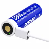 Rechargable Ιndustrial Τype Βattery Xtar 21700 Li-ion 3.6V 5000mAh 10A with Overcharge Protection and Built-in USB-C Charging Port