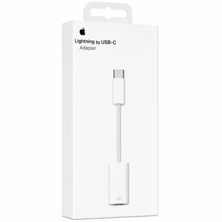 Adapter Apple Lightning to USB-C MUQX3ZM/A Braided White