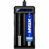 Industrial Type Battery Charger Xtar SC2 USB-C 2 Positions with Power Display for 18650 18700 20700 21700 22650 25500 26650