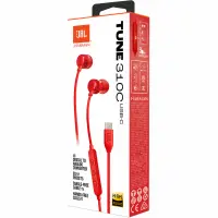 Hands Free JBL 310C In-ear USB-C JBLT310CRED Red