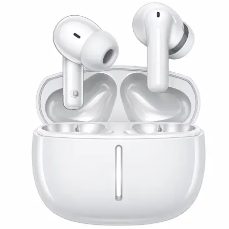 Wireless Hands Free Hoco EQ34 Plus Rima ANC+ENC v5.4 300mAh 7h Talk Time White