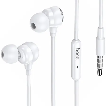 Hands Free Hoco Benevolent with Microphone 3.5mm White 1.2m