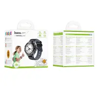Kids Smartwatch Hoco Y107 4G 700mAh 1.28” LCD GPS Camera with Call and Message Function IP54 Black