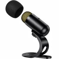 Desktop Microphone Hoco L50 Profit for Streaming Gaming Video Calls RGB USB-C Omnidirectional Mic Mute Button Black