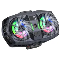 Mobile Phone Cooler Hoco GM36 Mustango Ultra-silent USB-A Port for Phone Charging Dual Fan 3-level Cooling and Lighting