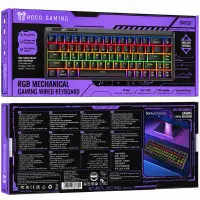 Wired Gaming Keyboard Hoco GM703 Rico 68 Mechanical Keys RGB Lighting USB-C Cable 1.5m