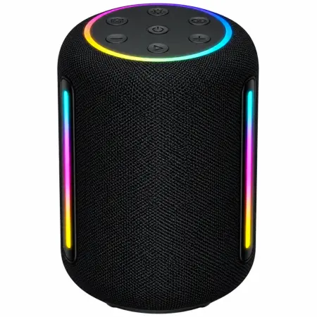 Wireless Hoco HT3 Platinum TWS BT v6.0 2400mAh 20W USB Micro-SD AUX and Ambient Light Black