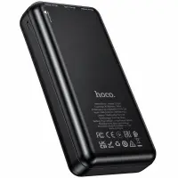 Power Bank Hoco J176A Honorifico 20000mAh 10W 1xUSB-C 2xUSB-A 1xMicroUSB and Solar Panel Black