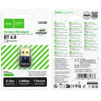 Wireless Adapter Hoco UA100 USB-A Bluetooth v6.0 Can Connect to up to 7 Devices Simultaneously Black