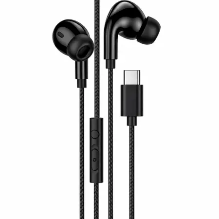 Hands Free Hoco. DM48 Rock Stereo USB-C with Microphone 1.2m Black Compatible with All USB-C Devices
