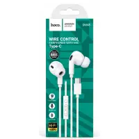 Hands Free Hoco. DM48 Rock Stereo USB-C with Microphone 1.2m White Compatible with All USB-C Devices