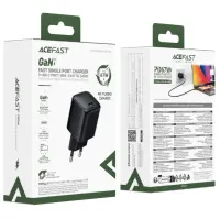 Travel Charger Acefast A134 Mini Fast Charging 1xUSB-C PD67W QC3.0 GaN Black