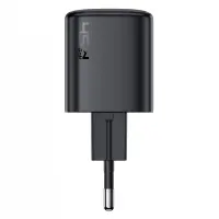 Travel Charger Acefast A119 Mini Fast Charging 1xUSB-C PD45W QC3.0 GaN with USB-C to USB-C Cable 1.2m Black