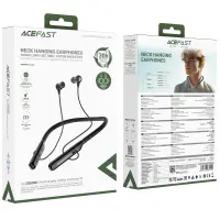 Bluetooth Hands Free Acefast N5 Neckband Magnetic v5.4 200mAh 30Hrs Playback Time IPX4 Black