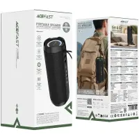 Wireless Speaker Acefast K12 Pro TWS ENC v6.0 2400mAh 30W TF Card AUX USB Playback Digital Display and RGB Lighting IPX4 Black