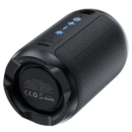 Wireless Speaker Acefast K12 Air TWS ENC v6.0 1800mAh 16W TF Card AUX Playback RGB Lighting IPX4 Black