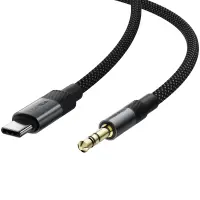 Cable Acefast J11 USB-C to 3.5mm Braided Black 1m