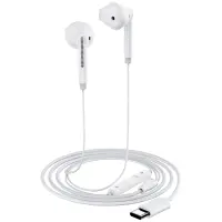 Hands Free Acefast L13 Earphones Stereo USB-C with Microphone White 1.2m