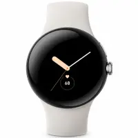 Smartwatch Google Pixel Watch LTE 1,2 " AMOLED GPS eSIM NFC IP68 Call Version Polished Silver with Chalk Sport Band